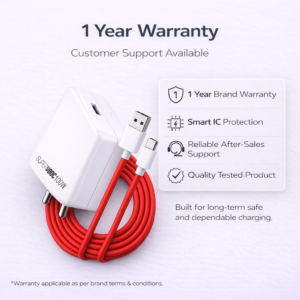 Novobit 100W SUPERVOOC Fast Charger with Type-C Cable | 100w Charger for OnePlus, Oppo, Realme, Honor, Redmi, Xiaomi, Poco, iQOO & All Type-C Phones | Supports Dash, Warp, Vooc, SuperVooc, QC 3.0 - Image 10