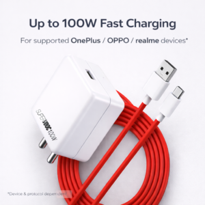 Novobit 100W SUPERVOOC Fast Charger with Type-C Cable | 100w Charger for OnePlus, Oppo, Realme, Honor, Redmi, Xiaomi, Poco, iQOO & All Type-C Phones | Supports Dash, Warp, Vooc, SuperVooc, QC 3.0 - Image 2
