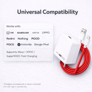 Novobit 100W SUPERVOOC Fast Charger with Type-C Cable | 100w Charger for OnePlus, Oppo, Realme, Honor, Redmi, Xiaomi, Poco, iQOO & All Type-C Phones | Supports Dash, Warp, Vooc, SuperVooc, QC 3.0 - Image 4