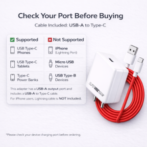 Novobit 100W SUPERVOOC Fast Charger with Type-C Cable | 100w Charger for OnePlus, Oppo, Realme, Honor, Redmi, Xiaomi, Poco, iQOO & All Type-C Phones | Supports Dash, Warp, Vooc, SuperVooc, QC 3.0 - Image 5
