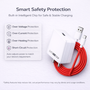 Novobit 100W SUPERVOOC Fast Charger with Type-C Cable | 100w Charger for OnePlus, Oppo, Realme, Honor, Redmi, Xiaomi, Poco, iQOO & All Type-C Phones | Supports Dash, Warp, Vooc, SuperVooc, QC 3.0 - Image 7