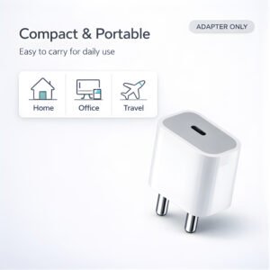20W Type-C Fast Charger Adapter (MFi-Certified), Compatible with iPhone 17 Series/16 Series/15/14/13/12/11/X/XR/SE, 1 Year Warranty - Image 6