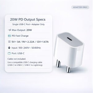 20W Type-C Fast Charger Adapter (MFi-Certified), Compatible with iPhone 17 Series/16 Series/15/14/13/12/11/X/XR/SE, 1 Year Warranty - Image 7