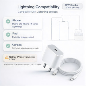20W Fast Charger Adapter with USB C to Lightning Cable (MFi-Certified, 6 Months Warranty*) Compatible with iPhone 14/14Plus/14Pro/14Pro max,iPhone 13/13 Pro/13 Pro max/12/11/XR Series - Image 6