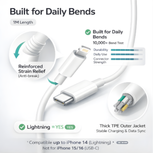 20W Fast Charger Adapter with USB C to Lightning Cable (MFi-Certified, 6 Months Warranty*) Compatible with iPhone 14/14Plus/14Pro/14Pro max,iPhone 13/13 Pro/13 Pro max/12/11/XR Series - Image 4