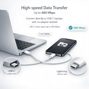 20W Fast Charger Adapter with USB C to Lightning Cable (MFi-Certified, 6 Months Warranty*) Compatible with iPhone 14/14Plus/14Pro/14Pro max,iPhone 13/13 Pro/13 Pro max/12/11/XR Series - Image 3