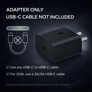 25W C-Type Super Fast Adapter (2026 Model) Compatible with Samsung Galaxy S/A/M/F/Z Series | Super Fast Charger Adapter for S25/S24/S23/ M05/M06/M16/M35/ F15/A15/F06/F34/F14/A35/A55 (25w Adapter ONLY) - Image 3