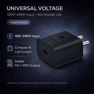 25W C-Type Super Fast Adapter (2025 Model) Compatible with Samsung Galaxy S/A/M/F/Z Series | Super Fast Charger Adapter for S24/S23/ M05/M06/M16/M35/M56/ F15/A15/F06/F34/F14/F54/ A35/A55/A56 (Black) - Image 7