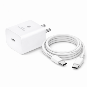 25W Charger for Samsung with Type-C to C Cable | Super Fast Charging PD Adapter for Galaxy S26/S25 Ultra, S24 FE, A56/A36/A16, M15/M17/M55 5G, F15/F55/Z Fold & S/A/M/F/Z Series Phones - BIS Certified
