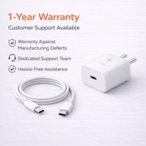 25W Charger for Samsung with Type-C to C Cable | Super Fast Charging PD Adapter for Galaxy S26/S25 Ultra, S24 FE, A56/A36/A16, M15/M17/M55 5G, F15/F55/Z Fold & S/A/M/F/Z Series Phones - BIS Certified - Image 10