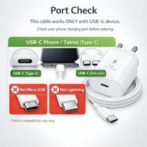 25W Charger for Samsung with Type-C to C Cable | Super Fast Charging PD Adapter for Galaxy S26/S25 Ultra, S24 FE, A56/A36/A16, M15/M17/M55 5G, F15/F55/Z Fold & S/A/M/F/Z Series Phones - BIS Certified - Image 5