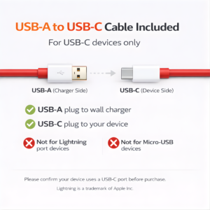 Novobit 65W SuperVOOC Fast Charger with Type-C Cable Ultra-Fast Charging for OnePlus, Realme & OPPO | Supports Warp, Dart, Dash & SuperDart | 65W Charger + Red Type-C Cable - Image 4