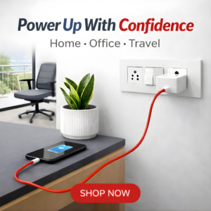 Novobit 65W SuperVOOC Fast Charger with Type-C Cable Ultra-Fast Charging for OnePlus, Realme & OPPO | Supports Warp, Dart, Dash & SuperDart | 65W Charger + Red Type-C Cable - Image 8