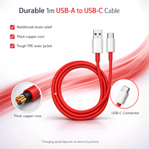 Novobit 80W SUPERVOOC Fast Charger with Type-C Cable | Ultra-Fast Charging Compatible with OnePlus, Oppo | Supports VOOC/SUPERVOOC, Warp, Dash, Dart, SuperDart, QC 3.0 (80w Combo) - Image 5