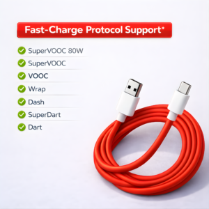 Novobit 80W SUPERVOOC Fast Charger with Type-C Cable | Ultra-Fast Charging Compatible with OnePlus, Oppo | Supports VOOC/SUPERVOOC, Warp, Dash, Dart, SuperDart, QC 3.0 (80w Combo) - Image 6